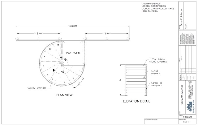 Rendering Of Guard Rail